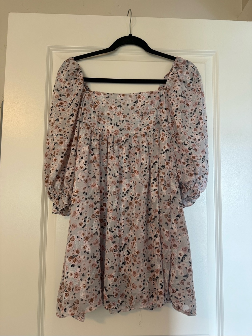Blue Rain Babydoll Floral Dress XS